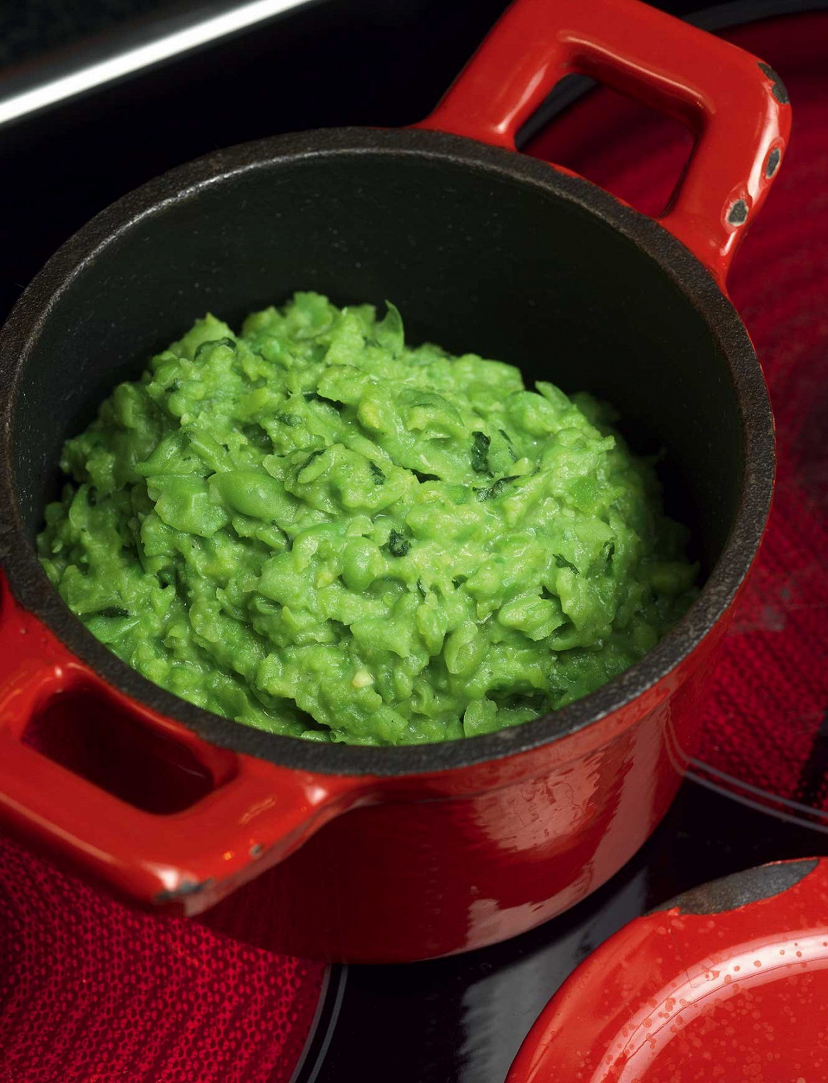 Фото рецепт Пюре из зеленого горошка с мятой