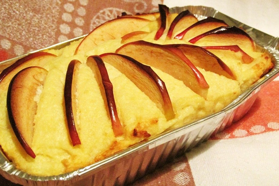 Фото рецепт Творожная запеканка с яблоками