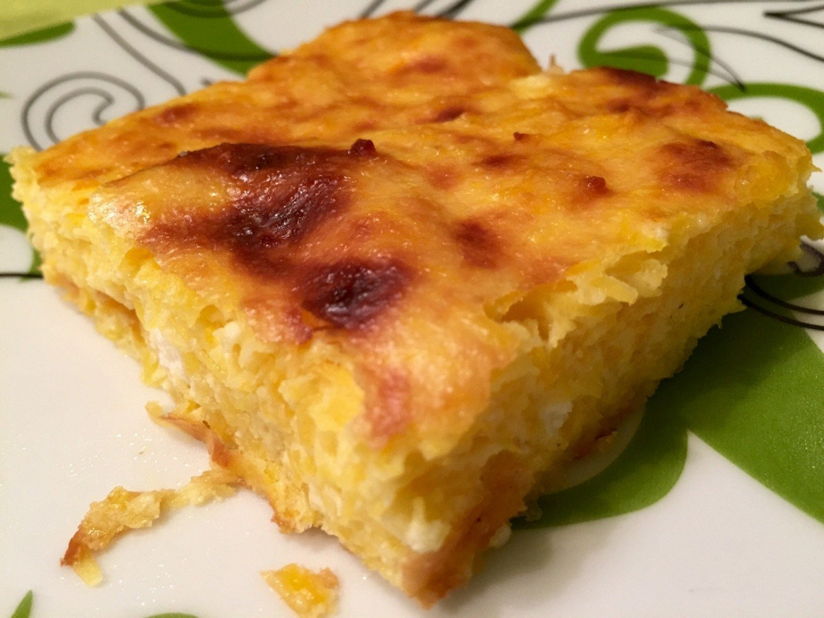 Фото рецепт Творожно-тыквенная запеканка