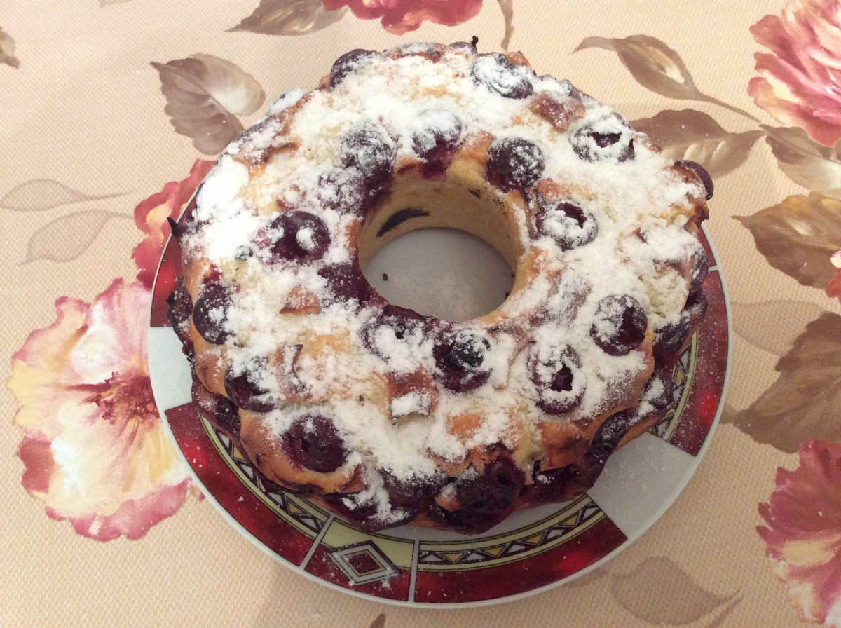 Фото рецепт Нарезной вишневый пирог