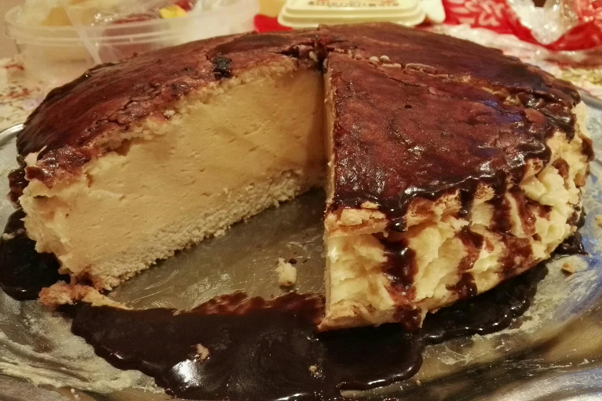 Фото рецепт Домашний торт «Птичье молоко»