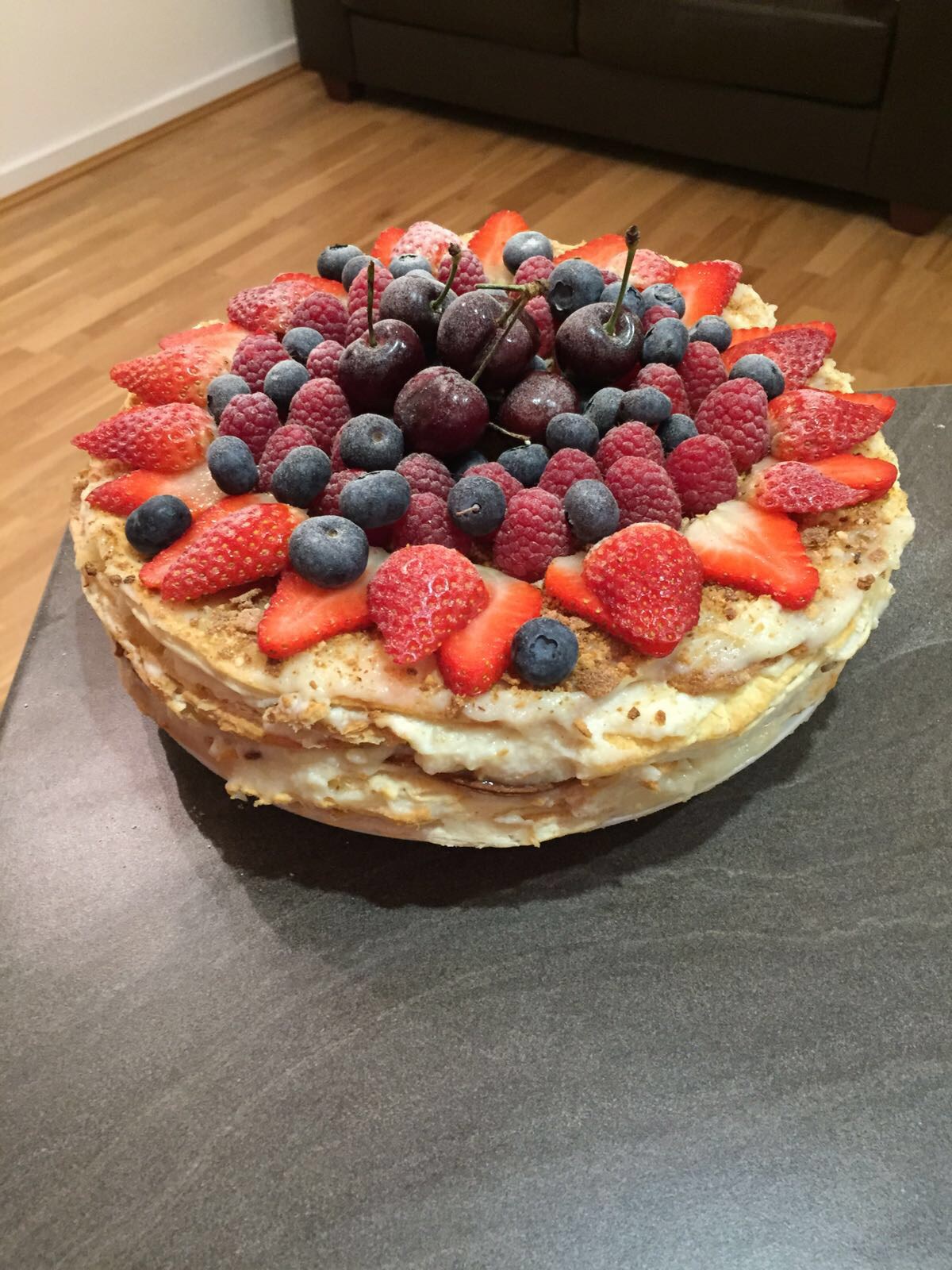 Фото рецепт Торт «Наполеон» с заварным кремом