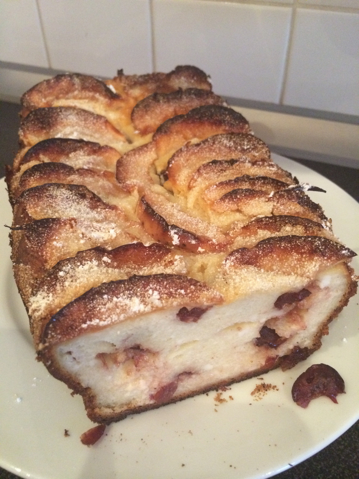 Фото рецепт Творожная запеканка с яблоками и ванилью