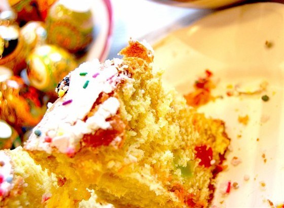 Фото рецепт Пасхальный кулич с цукатами