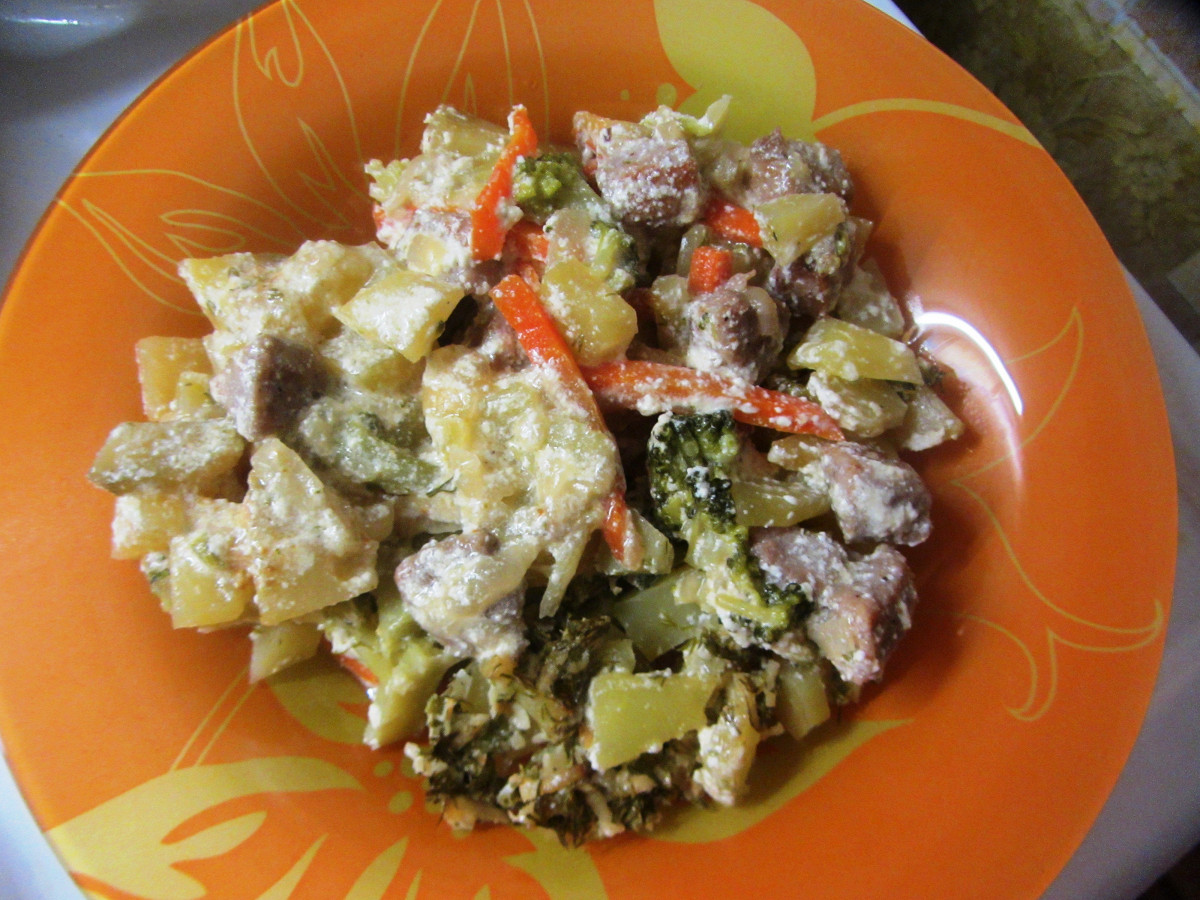 Фото рецепт Свинина с овощами в горшочках