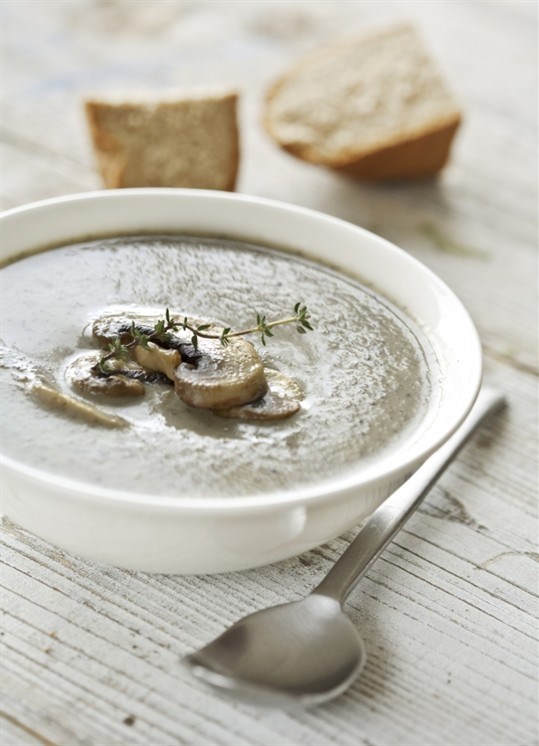 Фото рецепт Грибной суп-пюре с белым вином