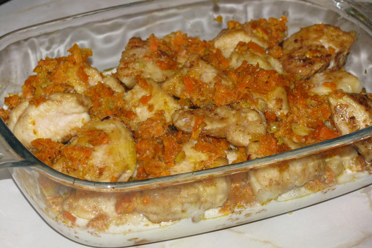 Фото рецепт Легкое фрикасе из курицы