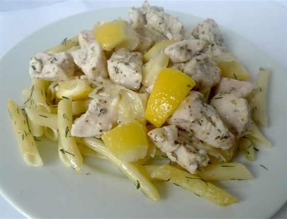 Фото рецепт Куриное филе, запеченное с лимонами