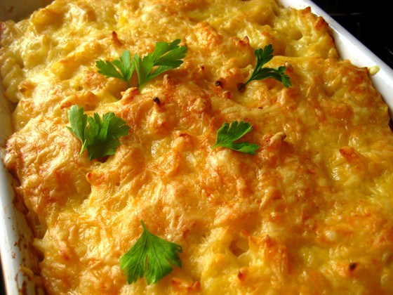 Фото рецепт Запеченные макароны в сырном соусе