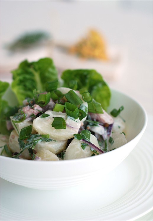 Фото рецепт Салат картофельный с луком