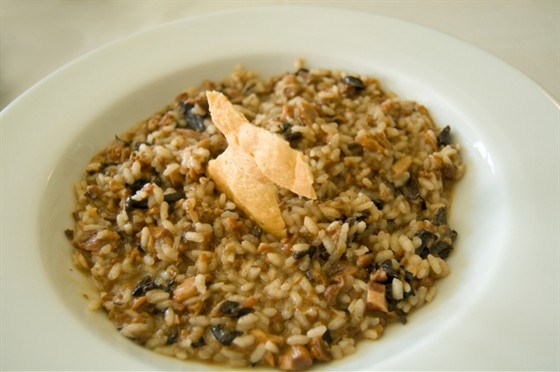 Фото рецепт Ризотто с белыми грибами и пармезаном