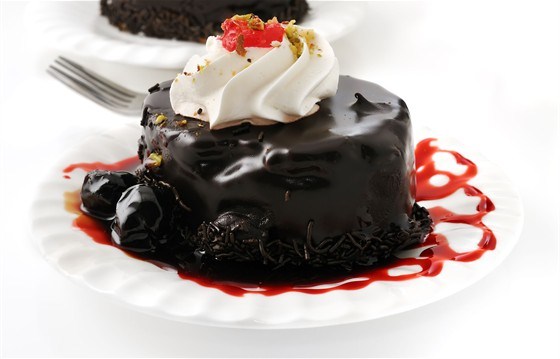 Фото рецепт Горячий шоколадный торт