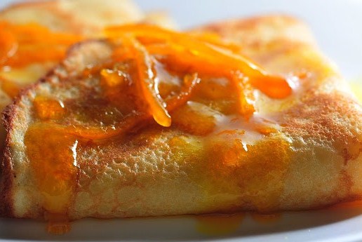 Фото рецепт Блины с цитрусовым соусом (Креп сюзетт)