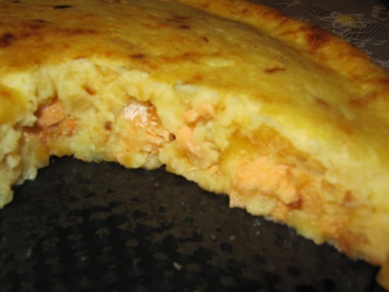 Фото рецепт Картофельная запеканка с семгой