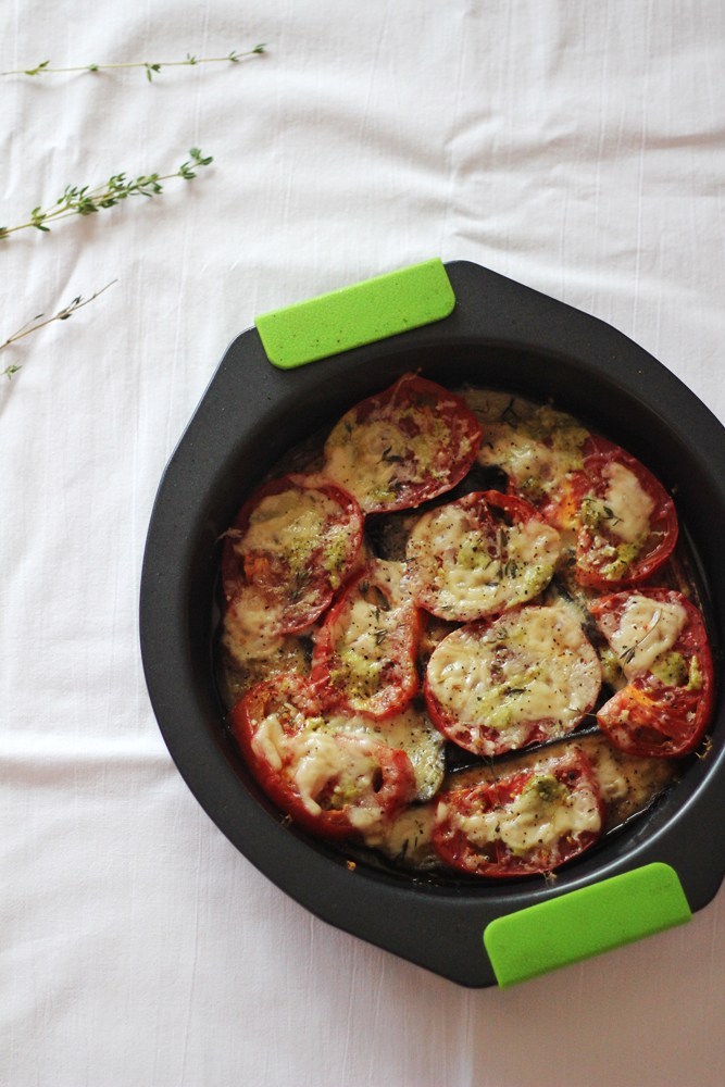 Фото рецепт Запеканка из баклажанов и сулугуни