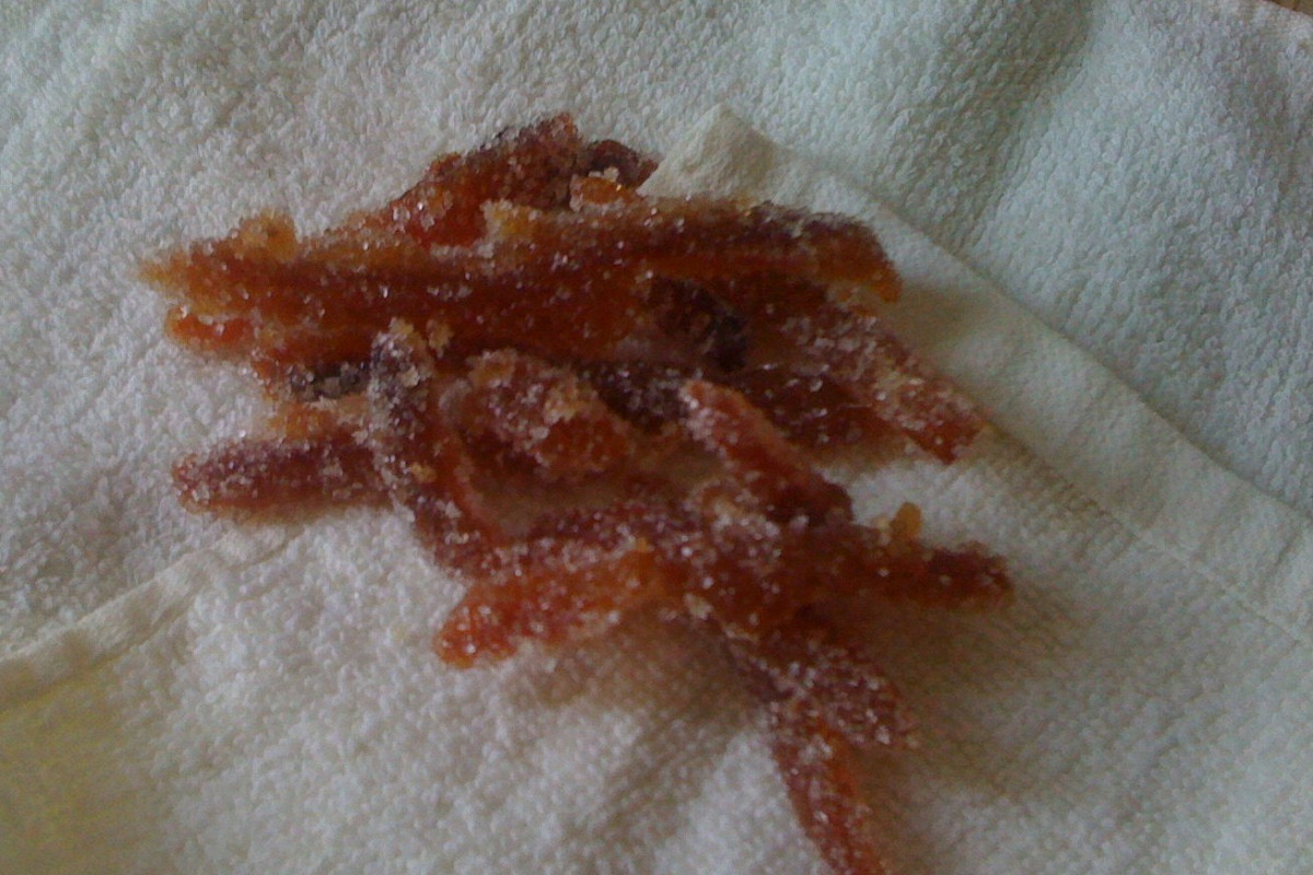 Фото рецепт Цукаты из апельсиновых корочек