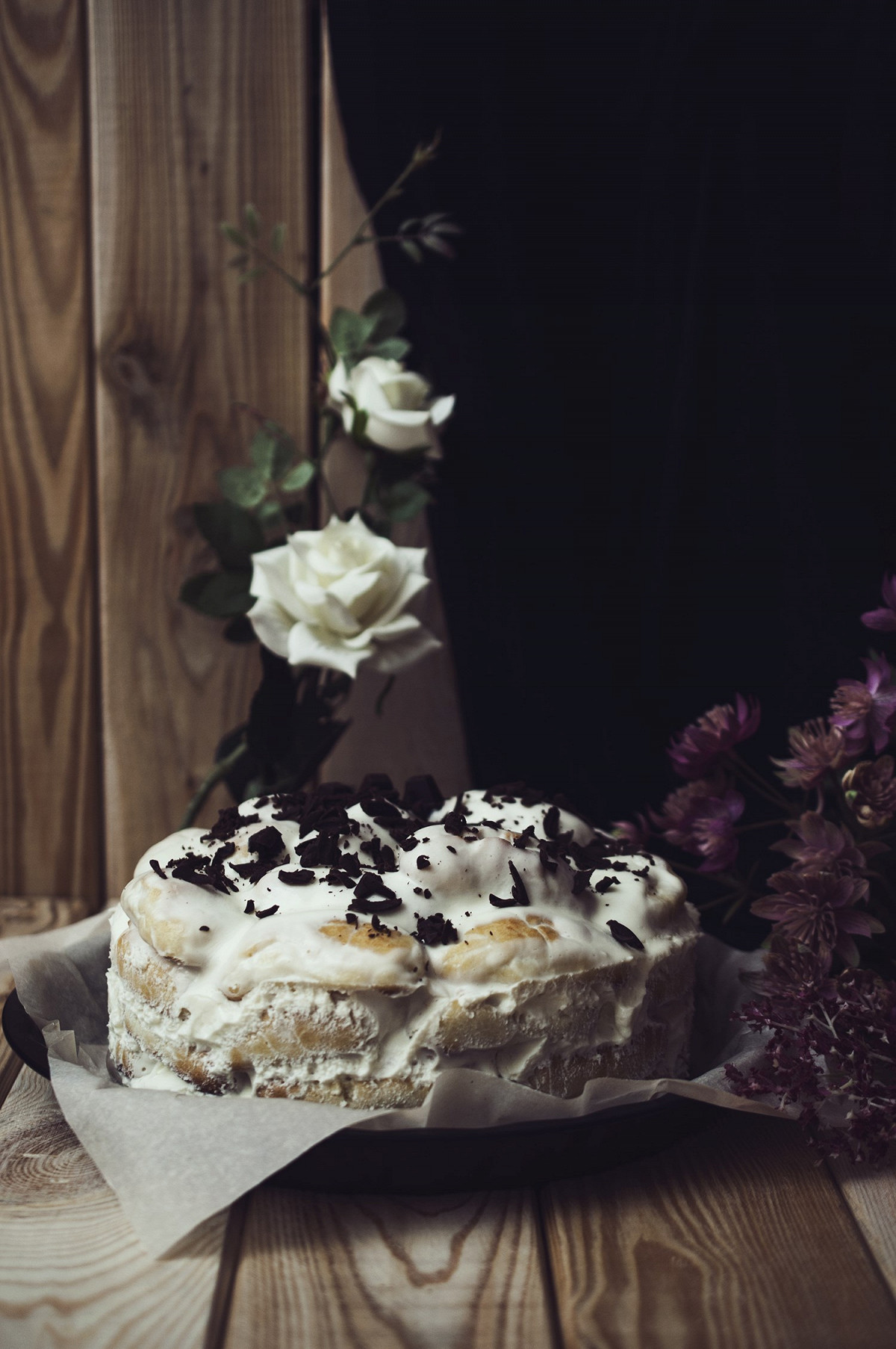 Фото рецепт Торт «Поленница» со сметанным кремом