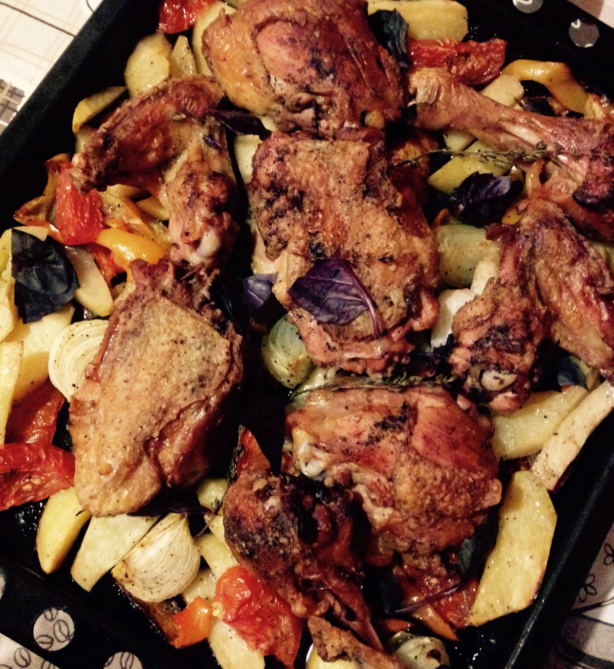 Фото рецепт Жаркое из курицы с овощами