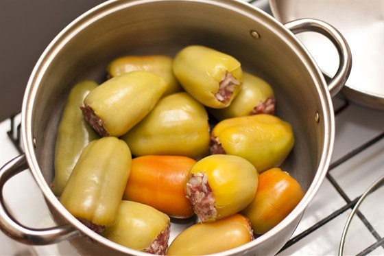 Фото рецепт Фаршированные перцы с рисом