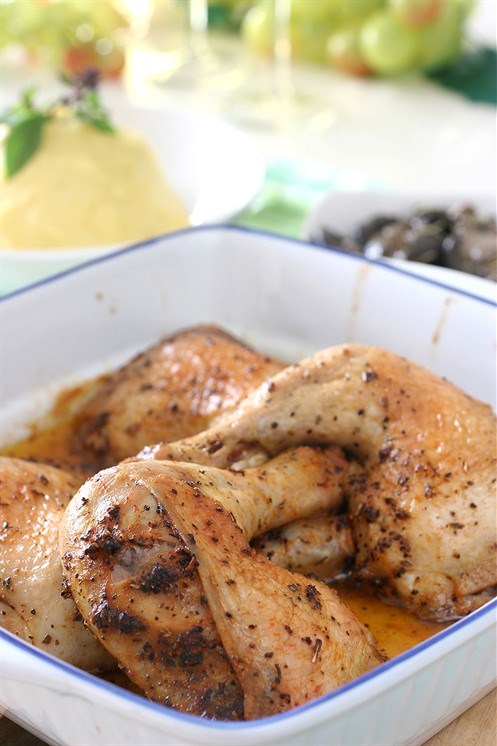 Фото рецепт Чесночно-лимонная курица на гриле с розмарином