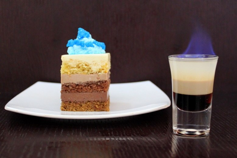 Фото рецепт Пирожное «Б-52»