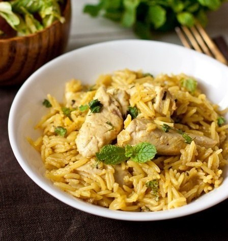 Фото рецепт Курица с рисом и карри