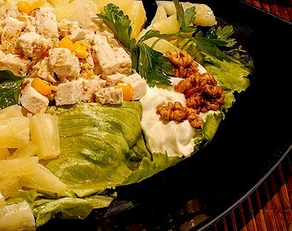 Фото рецепт Курица с ананасами