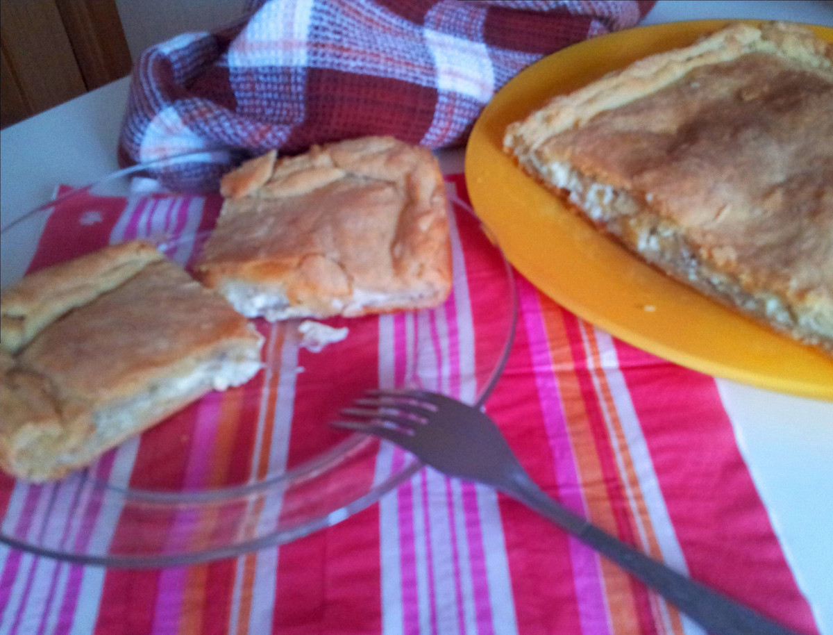 Фото рецепт Сырный пирог на сметане