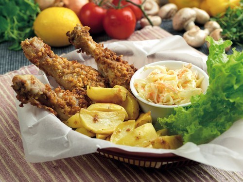 Фото рецепт Куриные ножки в сухарях с зеленью