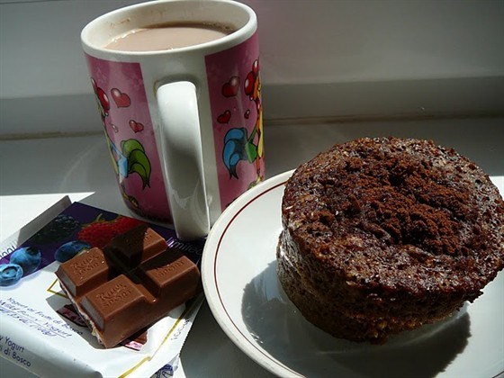 Фото рецепт Быстрый кекс в кружке