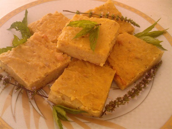 Фото рецепт Творожно-тыквенный пирог