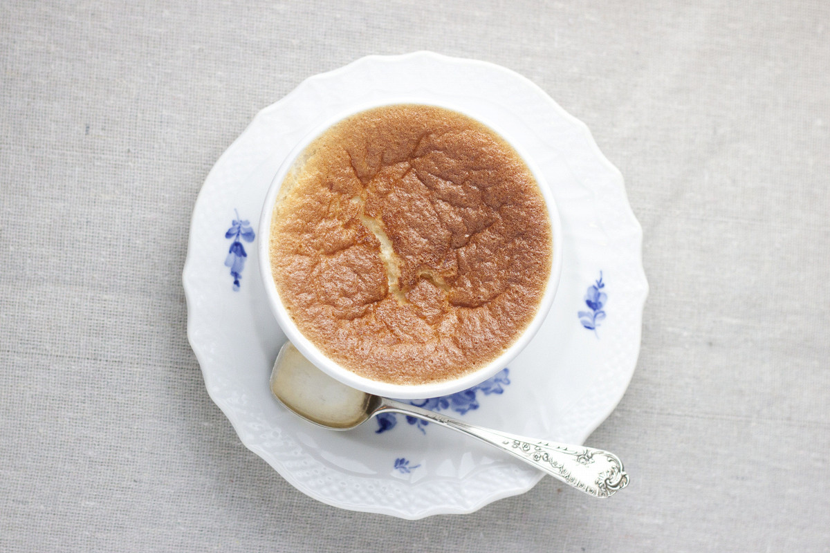 Фото рецепт Порционный лимонный пудинг