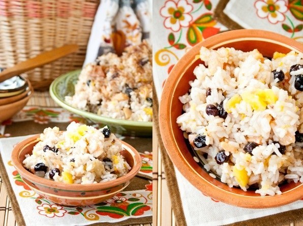 Фото рецепт Плов с тыквой и фруктами