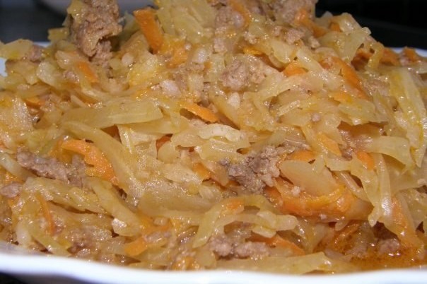 Фото рецепт Ленивые голубцы ломтиками в духовке