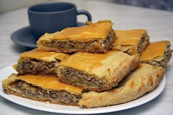 Фото рецепт Пирог с мясом и картофелем