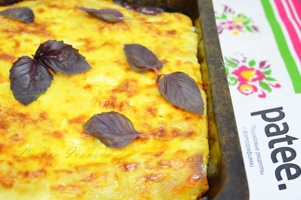 Фото рецепт Каннеллони с пикантной мясной начинкой