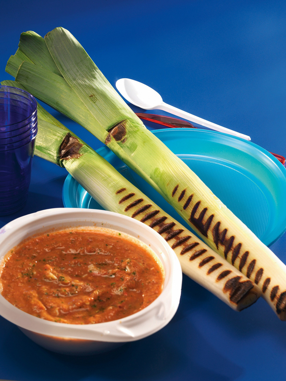 Фото рецепт Порей с чесночным майонезом