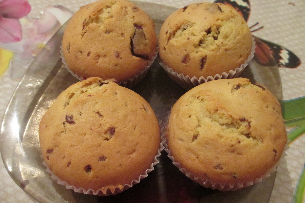 Фото рецепт Кексы с шоколадной крошкой