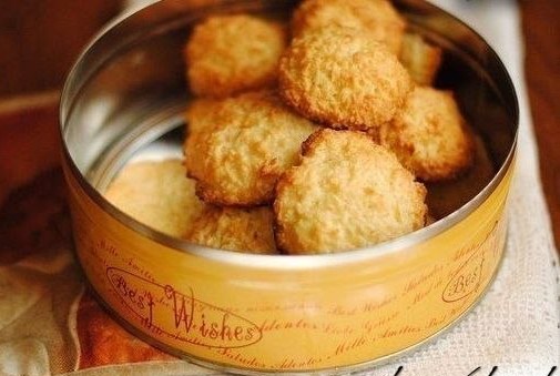 Фото рецепт Быстрое кокосовое печенье без муки