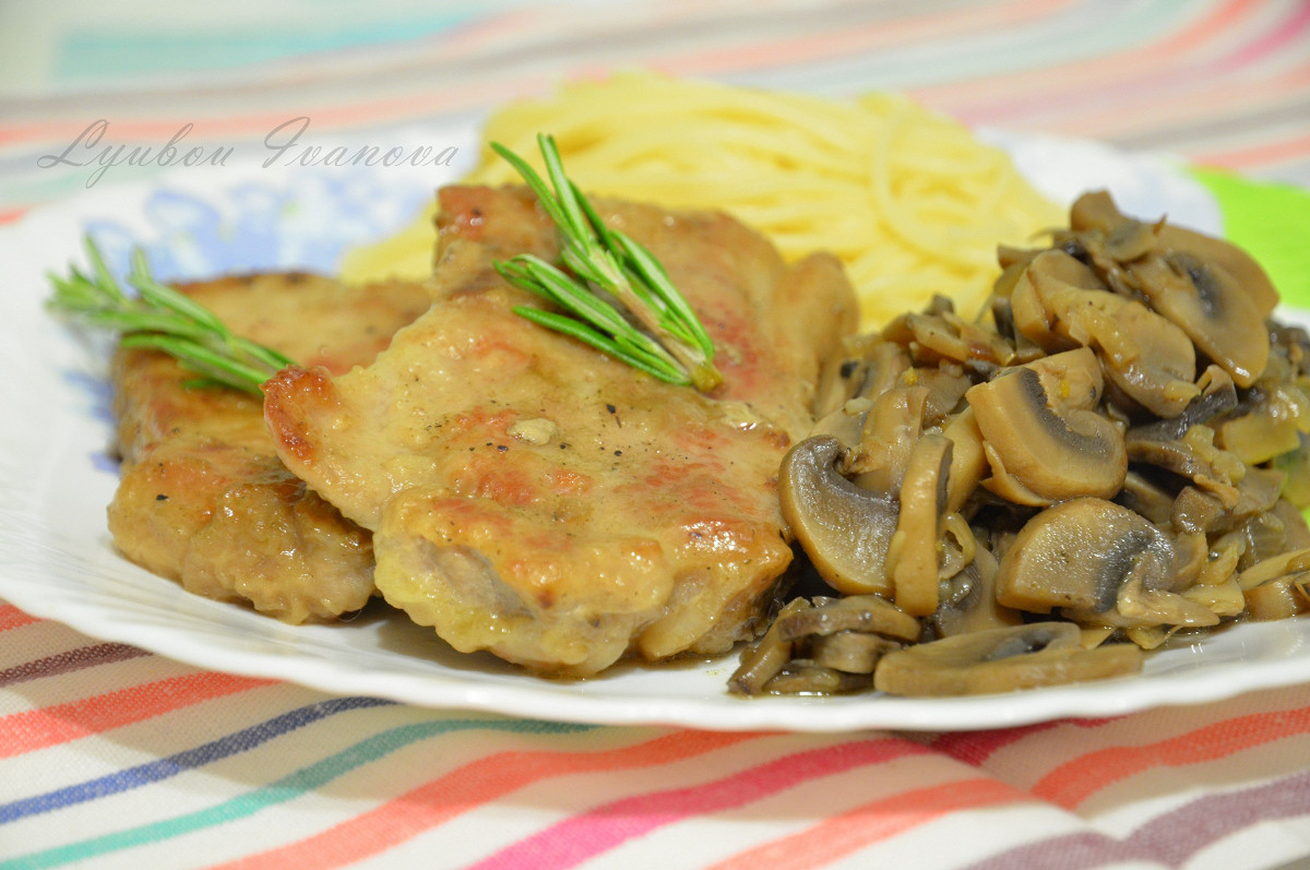 Фото рецепт Свинина с грибами по-итальянски