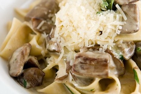 Фото рецепт Спагетти с белыми грибами