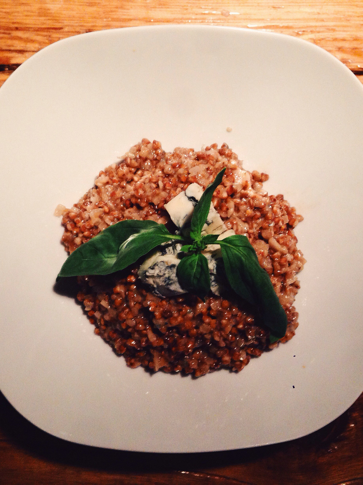 Фото рецепт Гречка а-ля ризотто с горгонзолой