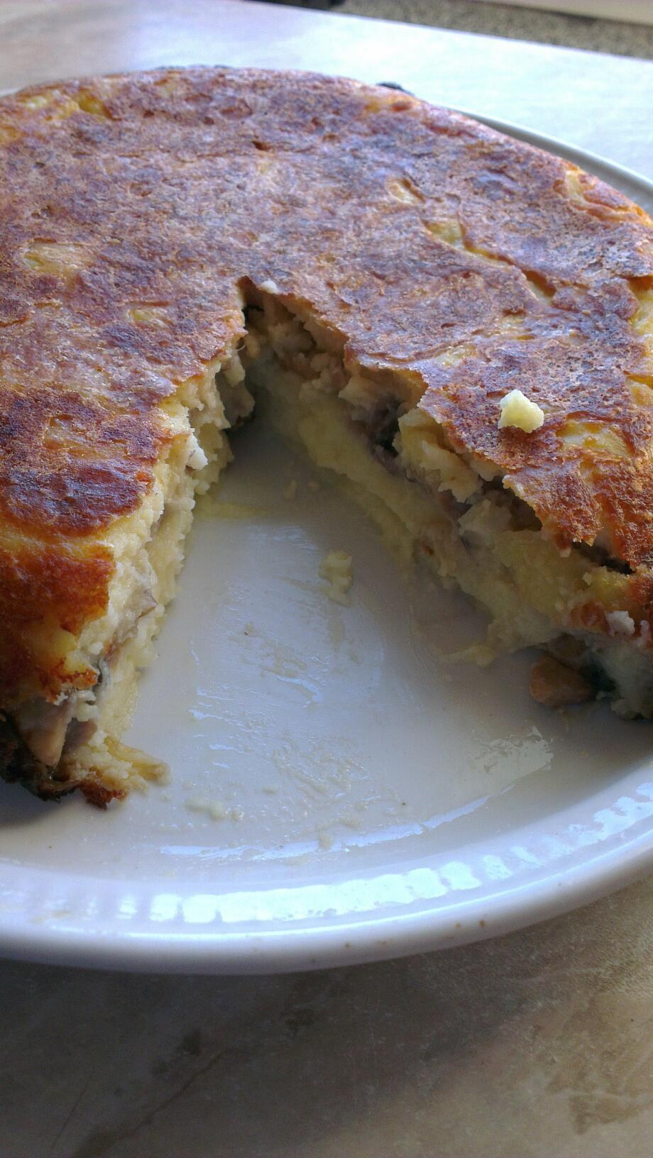 Фото рецепт Картофельная запеканка с грибами в мультиварке