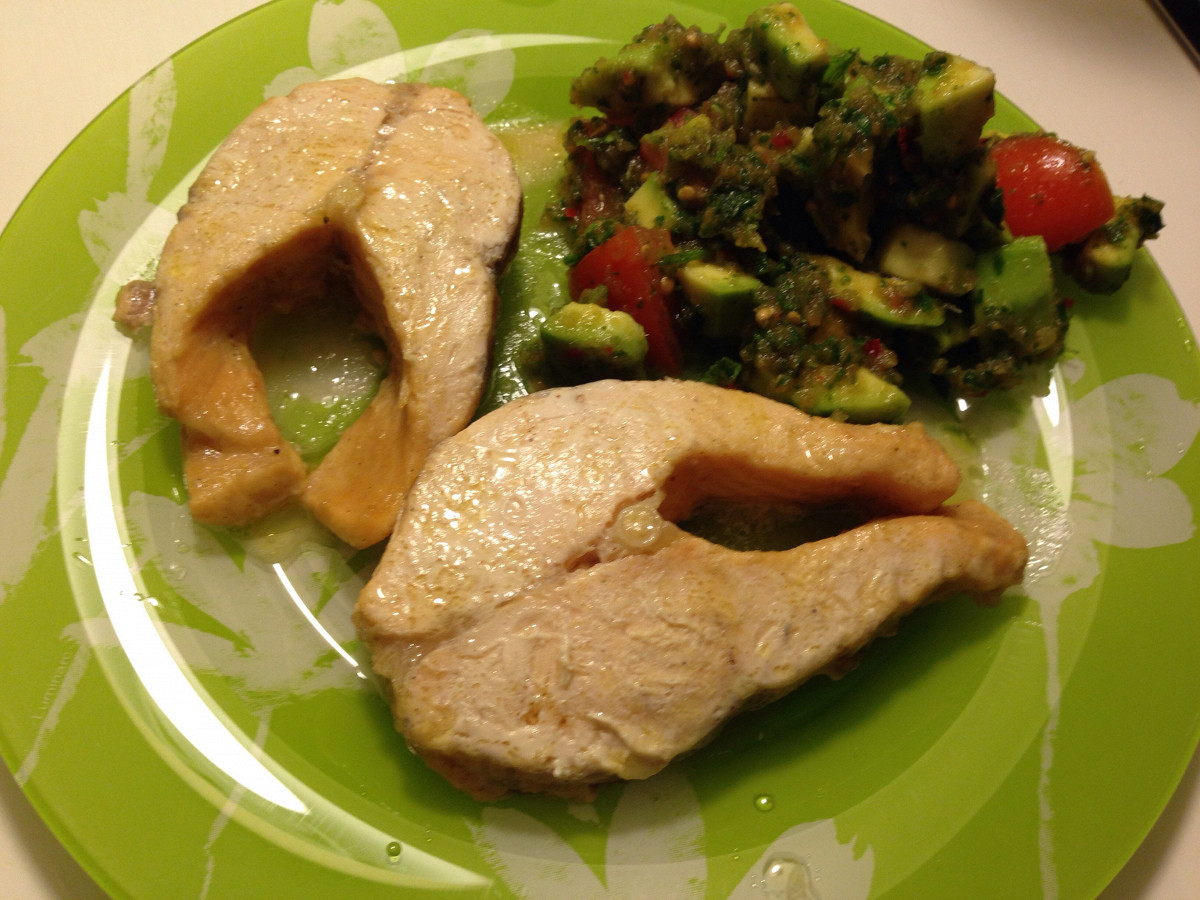 Фото рецепт Лосось, запеченный в горчице