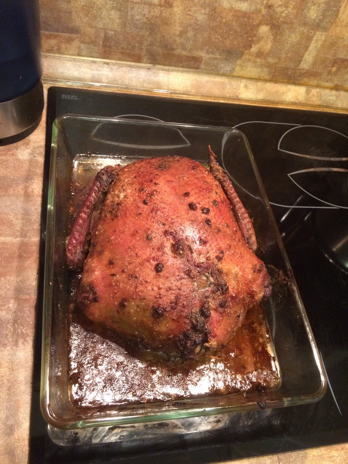 Фото рецепт Утка, фаршированная гречкой с грибами