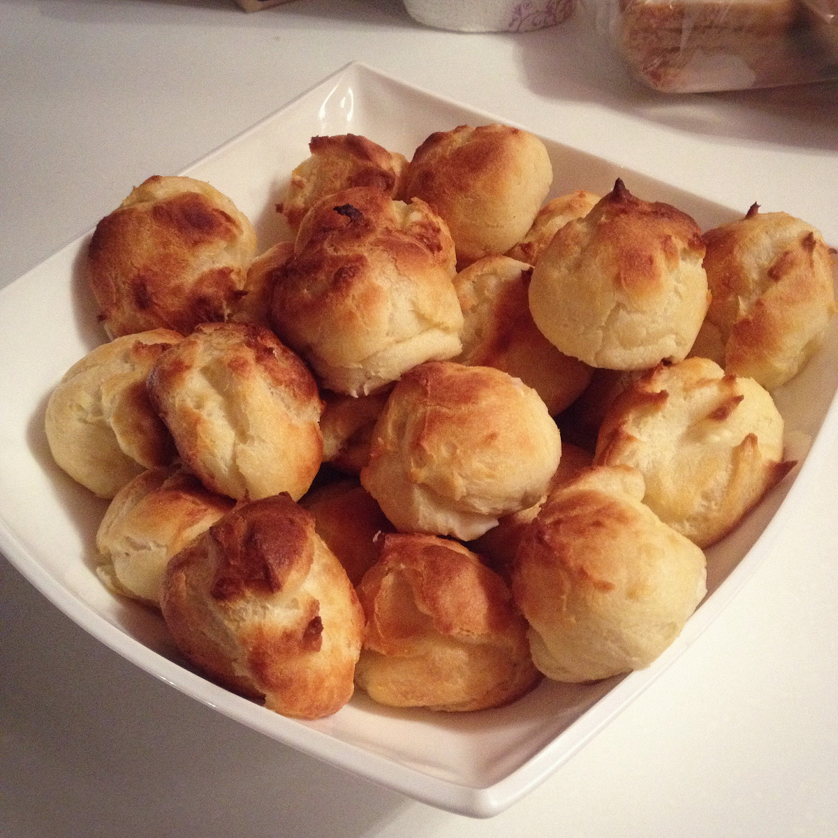 Фото рецепт Домашние заварные профитроли