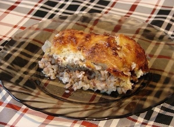 Фото рецепт Запеканка из курицы и гречки