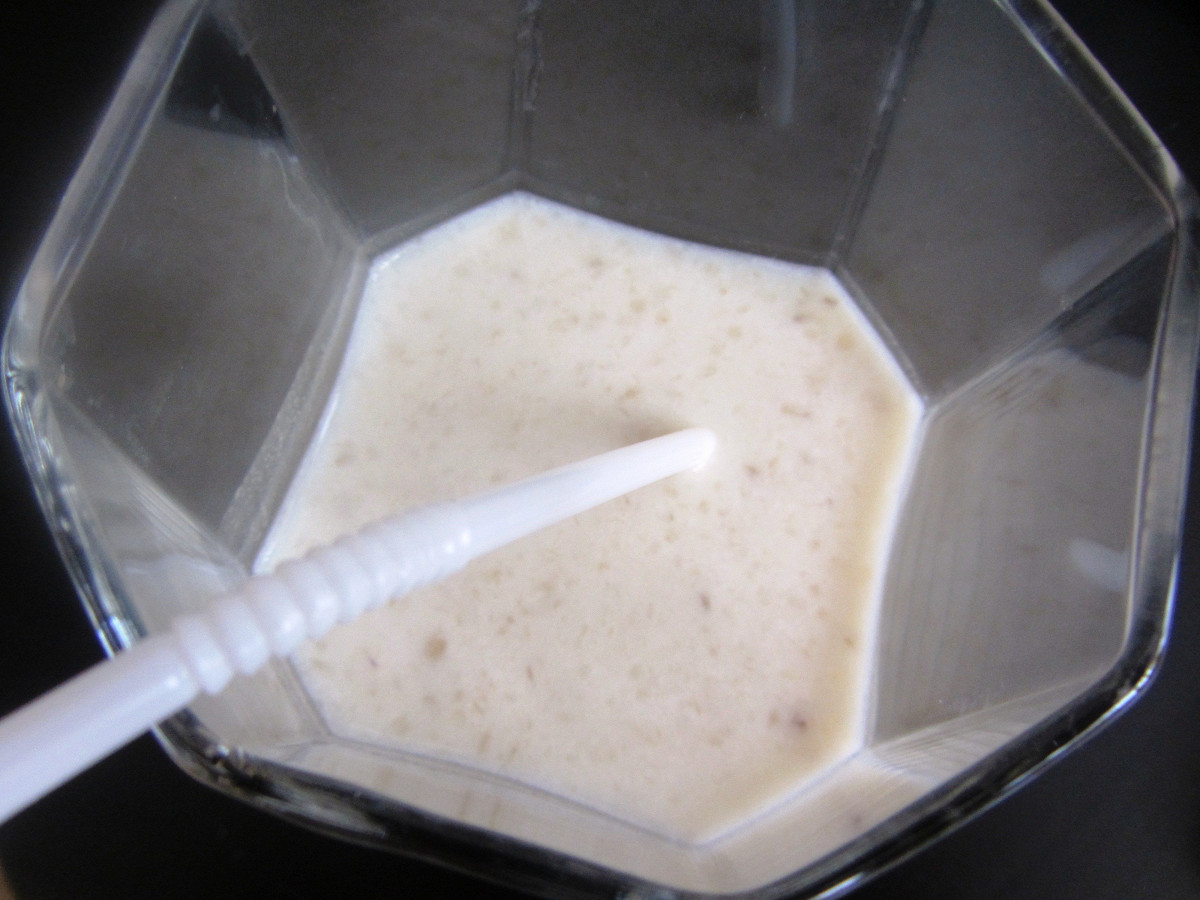 Фото рецепт Молочно-банановый коктейль