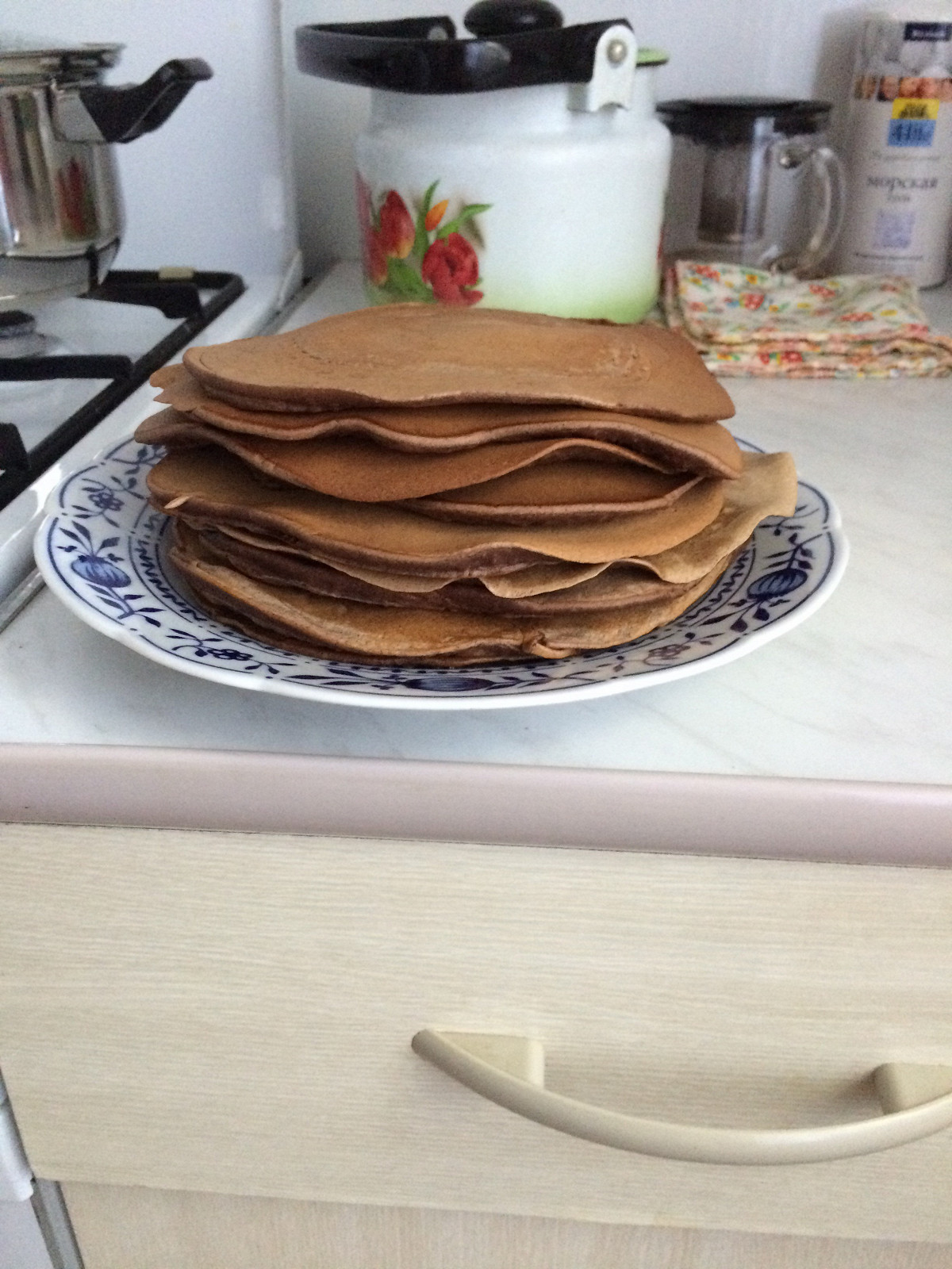 Фото рецепт Американские панкейки с какао