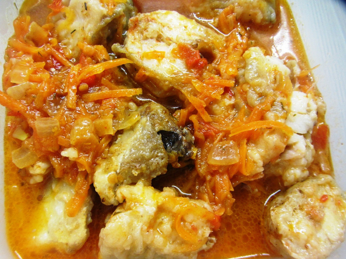 Фото рецепт Тушеная рыба под маринадом